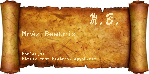 Mráz Beatrix névjegykártya
