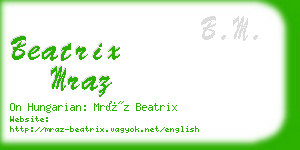 beatrix mraz business card